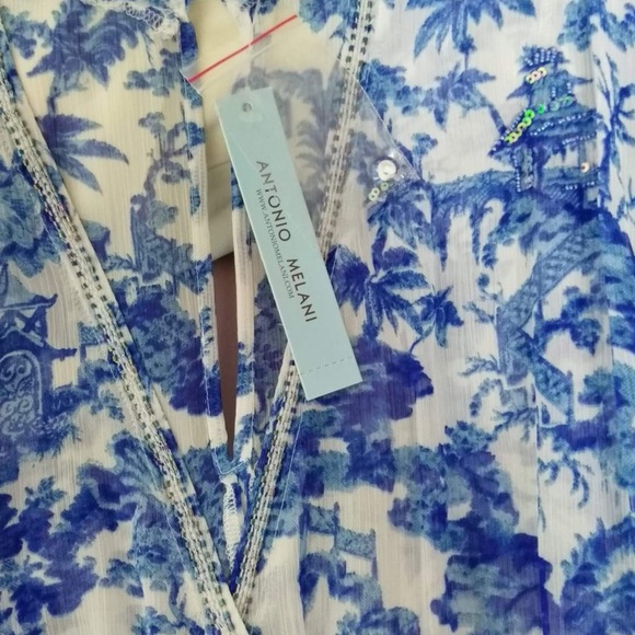 Antonio Melani Surplice Neckline Long Maxi Coverup - Picture 2 of 3